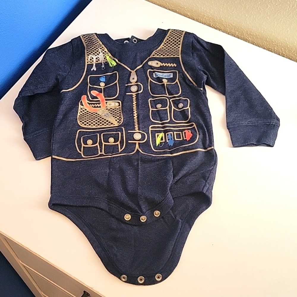 Carhartt fishing vest onesie